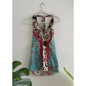 the limited y2k boho halter top | sz small